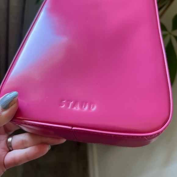Staud Mini Alec Convertible Leather Top Handle Bag in Blossom - Picture 2 of 3
